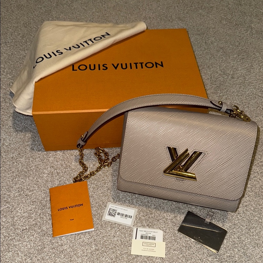 Authentic Louis Vuitton Twist MM Epi Galet Shoulder Bag